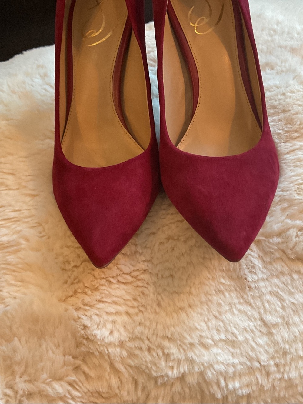 Sam Edelman Hazel Burgundy Suede Pointed Toe Stiletto Pump - Picture 6 of 11